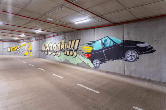 Street art graffiti mural ersnt & young diechem artists Letterknecht & resto11