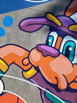 Street art graffiti mural hypecourt floorpainting baskatbalcourt keizerpark ghent artists a squid called sebastian & kiuw 16