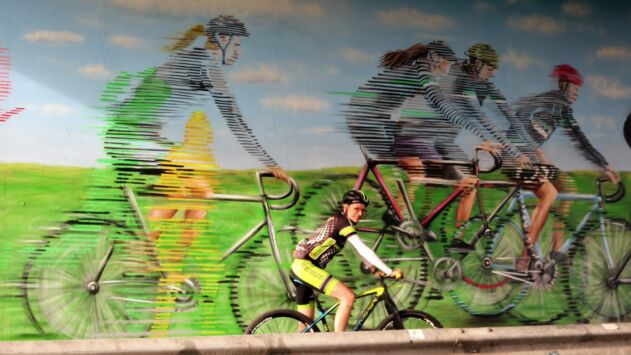 Street art graffiti muurchildering mural fietstunnel lievegem artiest ceepil2