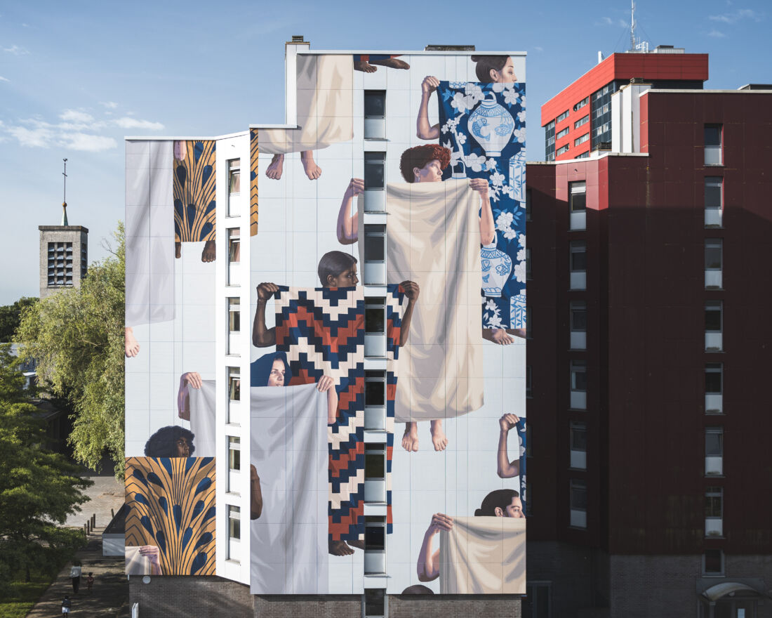 Street art graffiti collectief colectivo liquado muurschildering Goldmine 2022 6