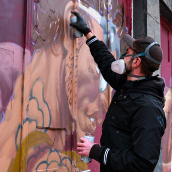 Street art graffiti muurschildering mural a squid called sebastian regio gent6